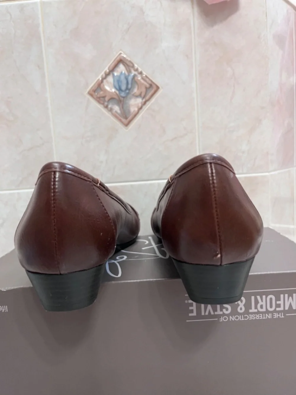LifeStride Flair Brown Ballet Wedge Shoes /Size 8M